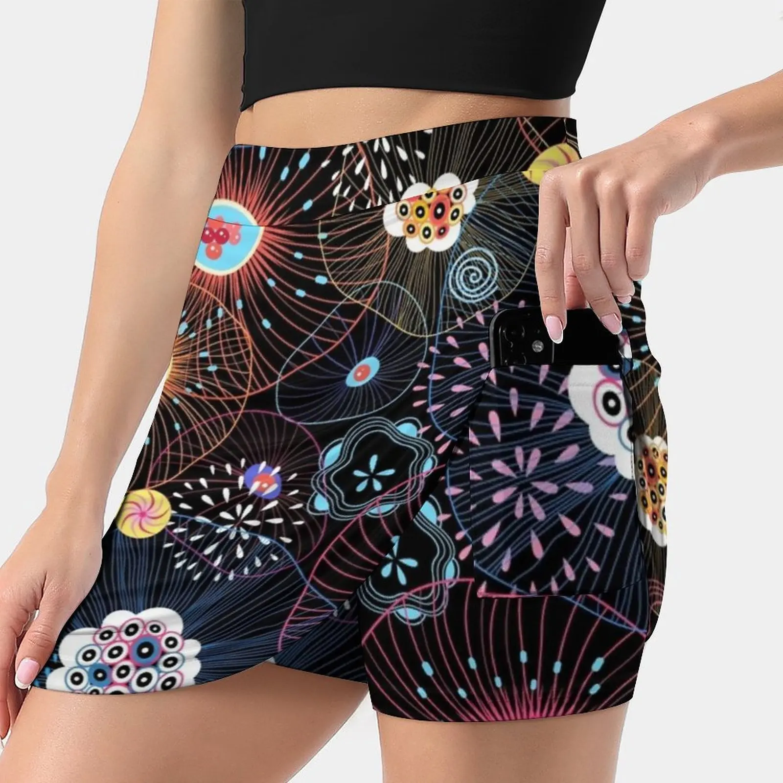 

Bright Abstract Fantasy Pattern Skirts Woman Fashion 2022 Pant Skirt Mini Skirts Office Short Skirt Beautiful Abstract Pattern
