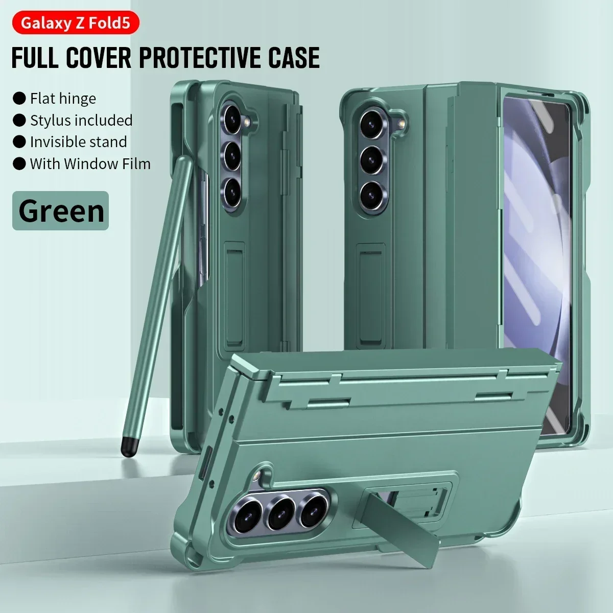 Premium Folding Stand Case with Pen Slot & Tempered Film Cover - Enhanced Protection