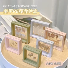 

Nail Art Showing Shelf Square Display Packing Box ExquisiteTransparent Tough Film Multipurpose Dustproof Anti Oxidation Reusable