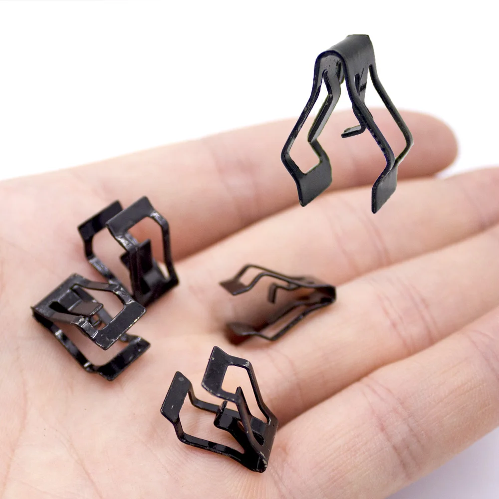 

10-100Pcs Universal Car Front Console Dash Dashboard Auto Trim Metal Retainer Black Rivet Fastener clip