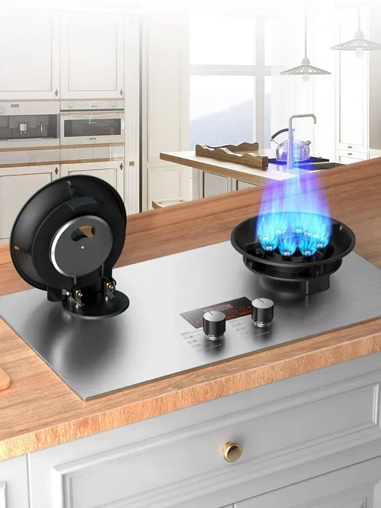 Good wife gas stove double stove household gas embedded liquefied petroleum natural flip-top villa Energy saving