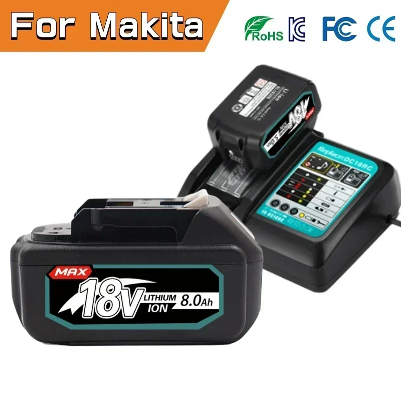 

New for Makita 14.4V-18V power tool lithium battery charger DC18RD single slot 4A and Battery 18V Li-ion for Makita