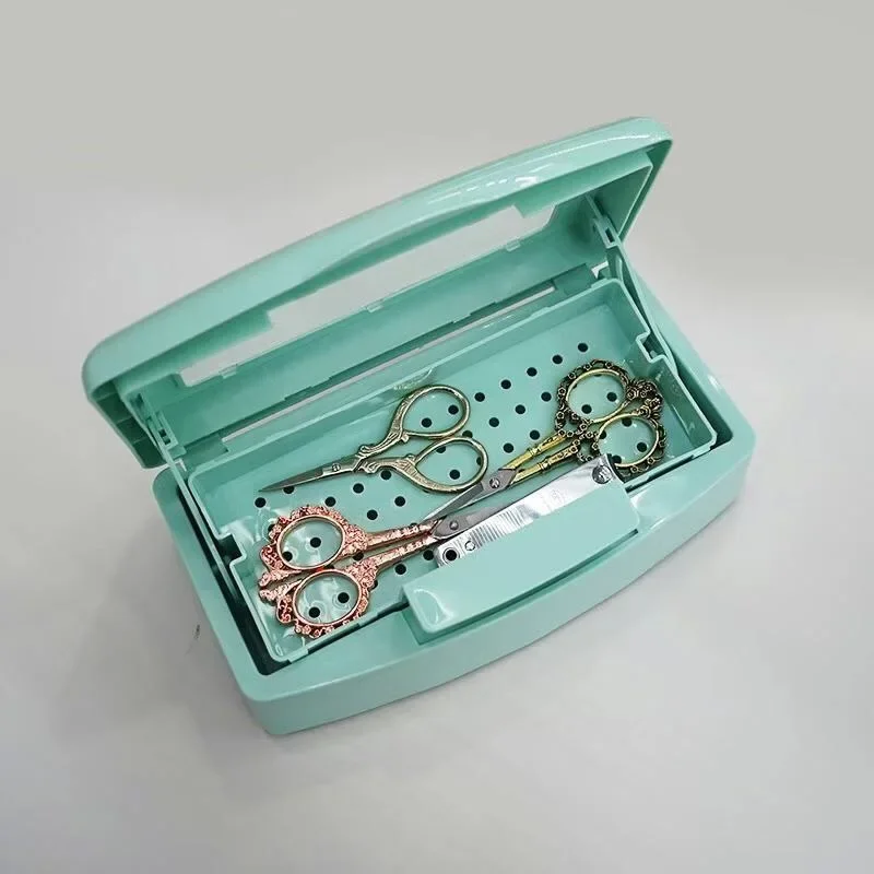 Nail Sterilizer Tray Sterilizing Clean Disinfection Box Nail Art Salon Manicure Implement Sanitize Tool Equipment Cleaner Tools
