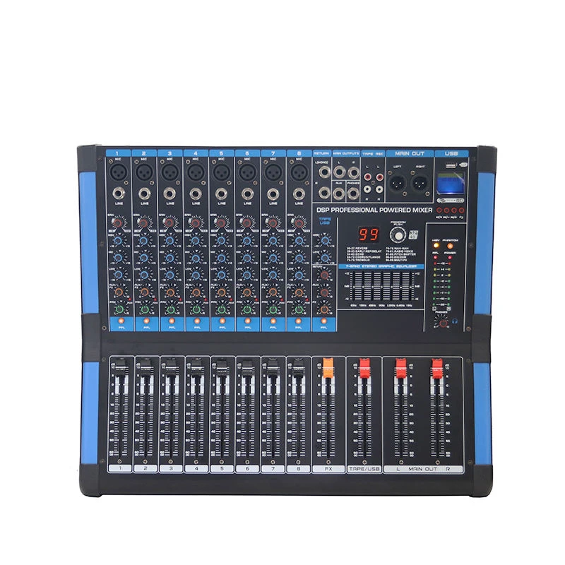 블루투스 DJ 사운드 콘솔 앰프, 99dsp 효과, USB 인터페이스, 전문 오디오 믹서, 도매