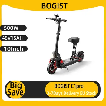 Monopattino Elettrico Bogist C1 Pro per Adulti, Batteria 48V15Ah, Pieghevole, Motore 500W, Pneumatici da 10 Pollici, E-Scooter Urbano