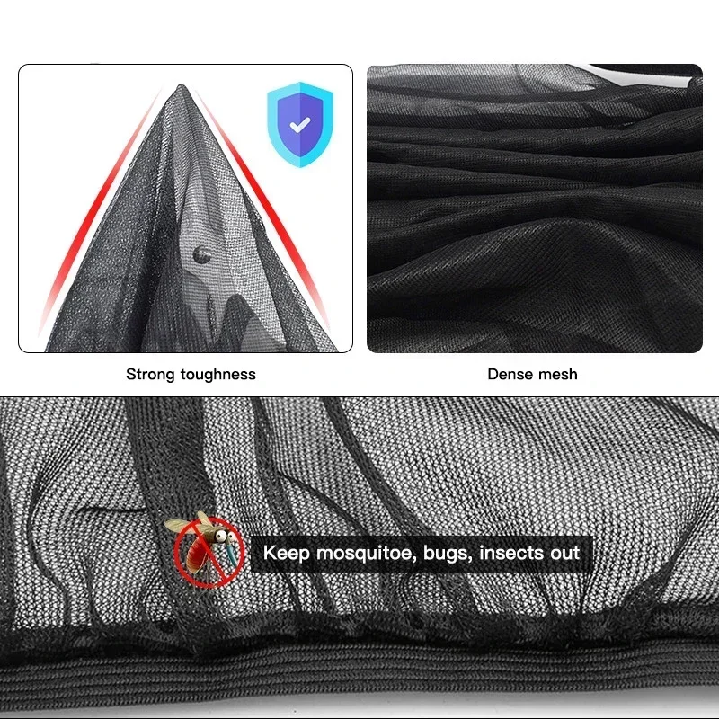 Universal Car Sunshade UV Protection Anti-Mosquito Blackout Side Curtain