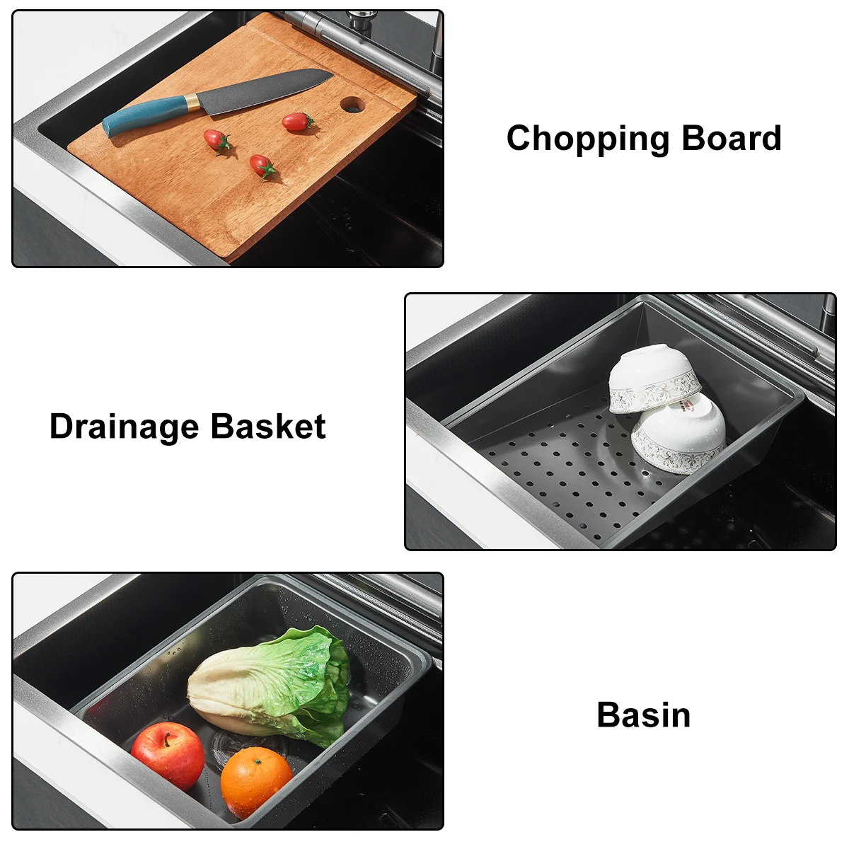 Stainless Steel Kitchen Waterfall Sink Digital Display Large Single Sink Dish Basin Sink Purification water Cup Washer Crane 4