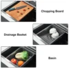 Stainless Steel Kitchen Waterfall Sink Digital Display Large Single Sink Dish Basin Sink Purification water Cup Washer Crane 4