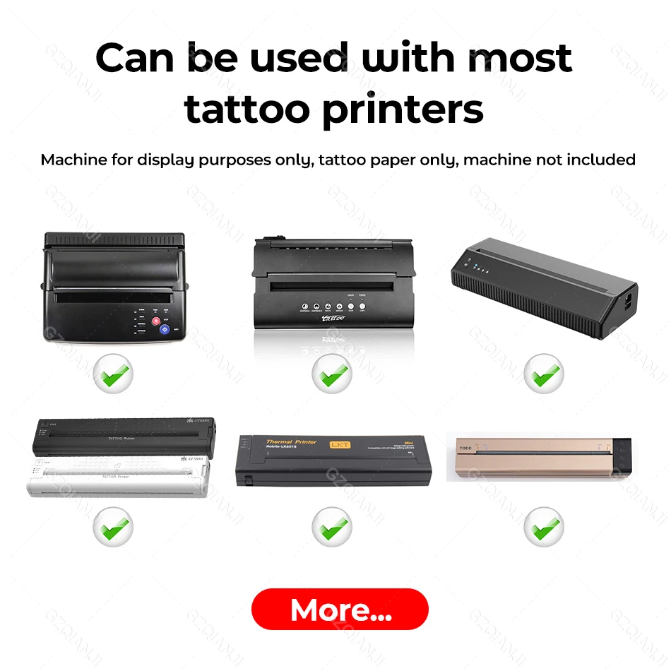 100/50/20pcs Tattoo Transfer Papers A4 Size Tattoo Thermal Copier Stencil Papers for Tattoo Maker Transfer Machine Accessories images - 6
