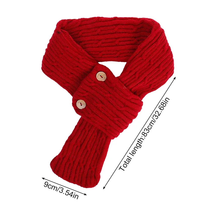 Рисунок 6 - Однотонный Мягкий Вязаный крючком шарф на пуговицах