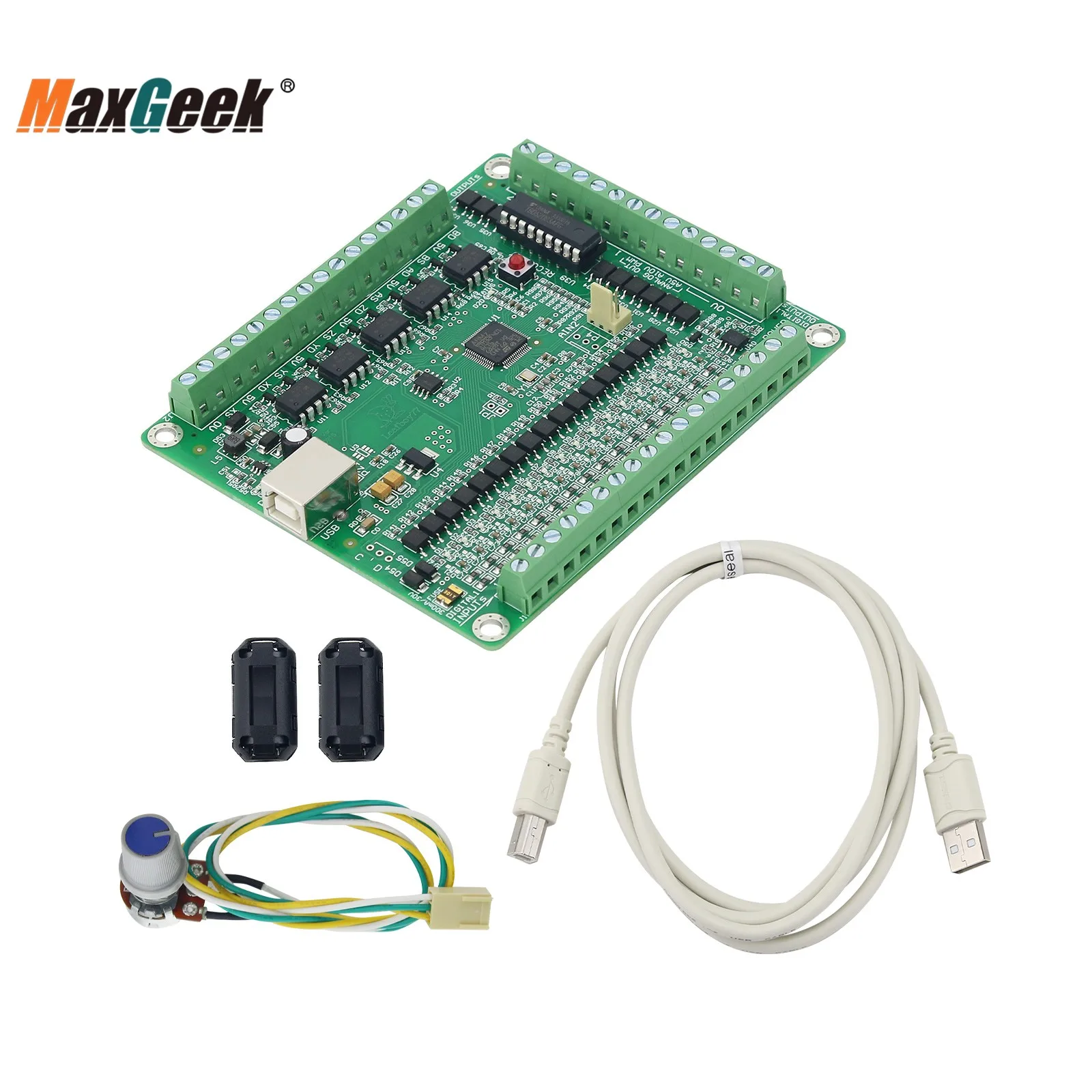 

Maxgeek LF77-AKZ250-USB3-NPN(B) Mach3 USB интерфейсная плата 5-осевая фонарь с контроллером движения для гравировального станка с ЧПУ