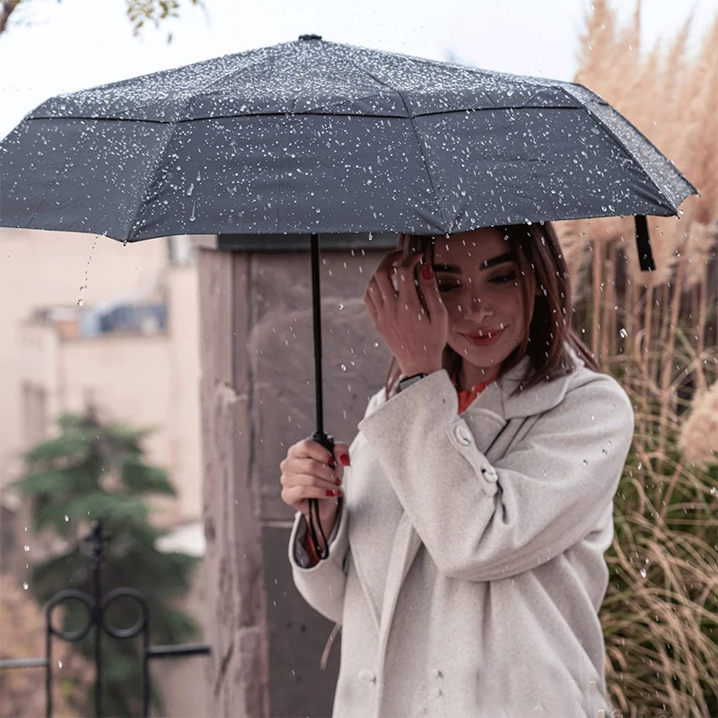 Travel Portable Mini Sun & Rain Folding Anti UV Umbrella Compact Umbrella for Car Lightweight UV Protection Windproof Umbrella