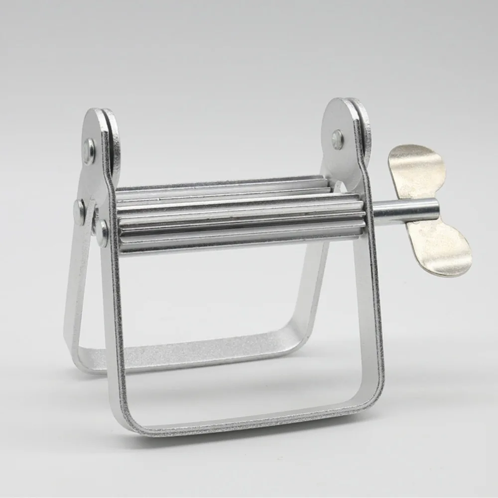 Mini Rolling Toothpaste Squeezer Tightener Squeezing Tool Tooth Paste Dispenser Aluminum Silver Cosmetic Paint Extruder Lazy toothpaste squeezer,toothpaste dispenser