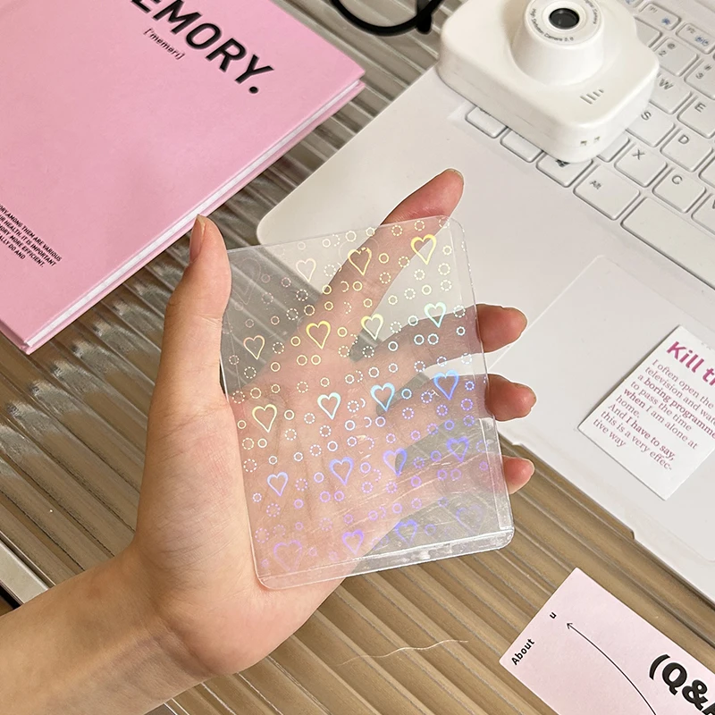 10pcs Star Love Heart Kpop Photocard Toploader Photo Card Sleeves Idol Photo Cards Protective Case 2