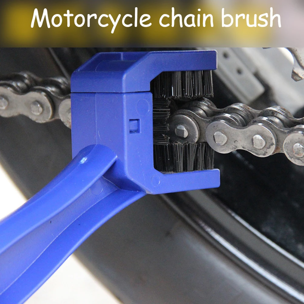 Motorcycle Chain Washer Heavy Duty Motobike Chain Cleaning Brush Double Ended Moto Chain Maintenance Brush Brake Remover