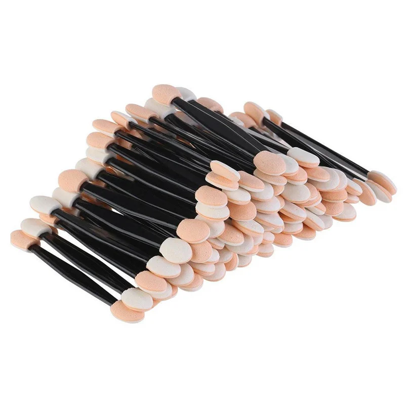 10/30/50/100Pcs Nail Powder Brushes Sponge Double Sided Applicator Mirror Chrome Pigment Easy Sponge Stick Cosmetic Makeup Tools