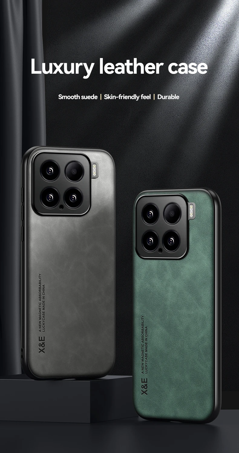 Für Xiaomi 15 14 13 12 Pro Licht Luxus SheePskin Fall Für Mi 14 13 12 T Pro 13 Lite mit Magnetische Saug Telefon Fall – Detail 1