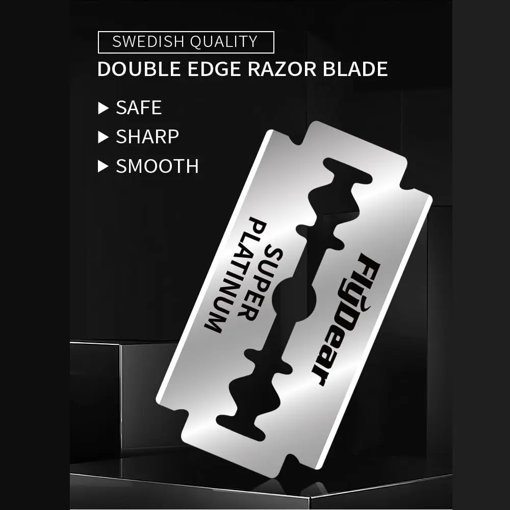 Manual Shaver for Men Barbershop Razor Stainless Steel Shank Is Easy To Use Safety Razor 1Pcs Shaving Razor with 10pcs Blades