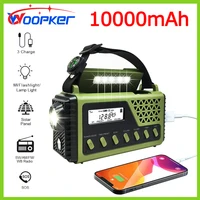 Woopker Radio SY-1199 10000mAh Multifunctional FM Emergency Radio Solar Power AM/FM/SW Portable Bluetooth Radio Power Bank