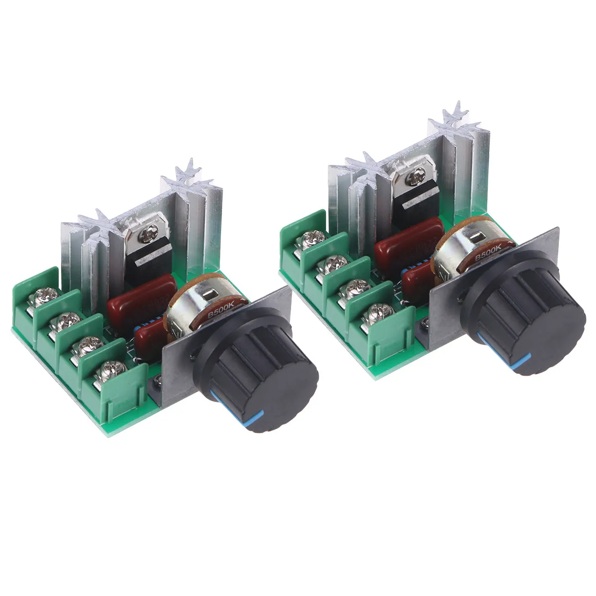2pc 2000W 220V 고전력 전압 조정기 모터 용 전자 컨트롤러 용 전자 컨트롤러 온수기 램프 저항 부하 도구