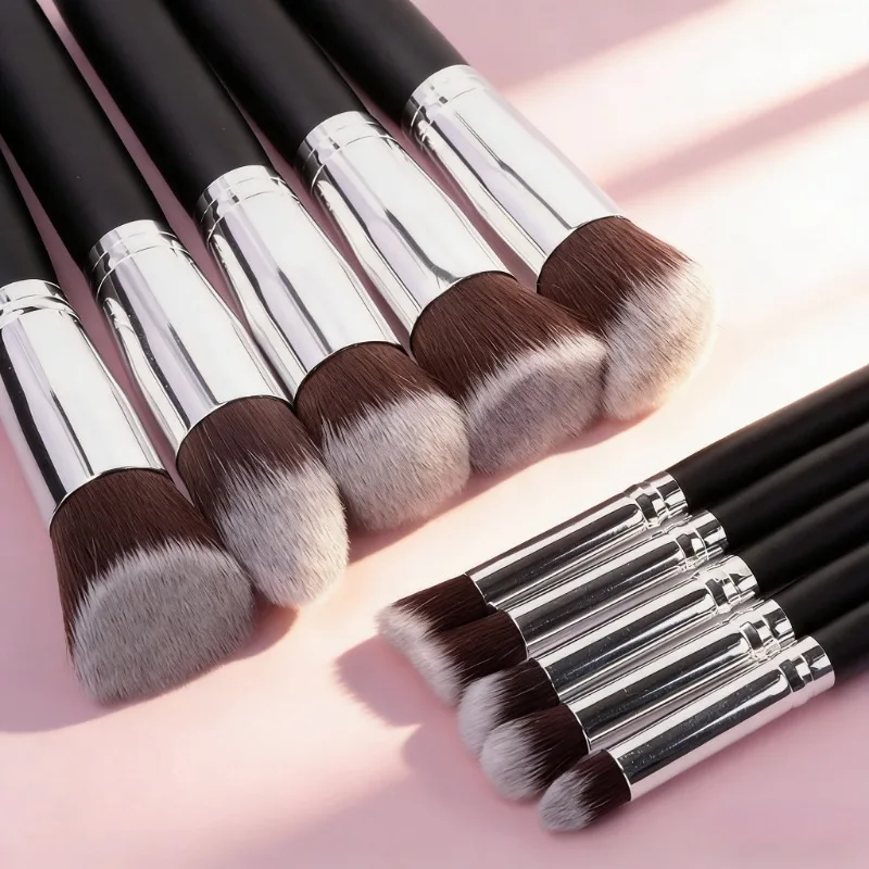 10-Piece Black Beauty Makeup Brush Set