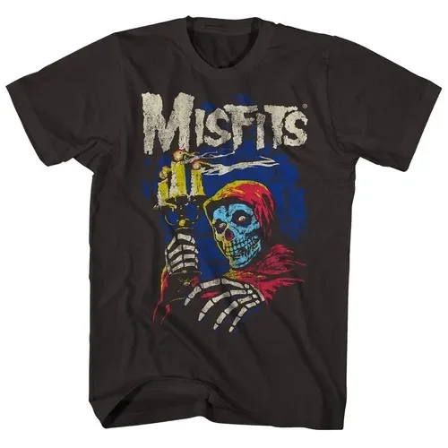 Misfits Cotton Graphic T Shirt Mens Skull Punk Rock Band Tee Y2K Grunge S-4XL