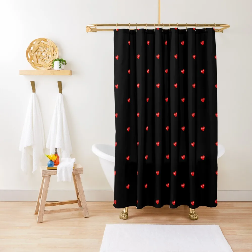 

RED HEART Shower Curtain Modern Bathroom Accessories Shower Set For Bathroom Curtain