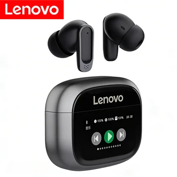 Lenovo Ultra V11 Smart Touch Multi Functional Large Screen TWS Wireless ANC Noise Cancelling Earbuds Enc Heavy Bass Earbuds