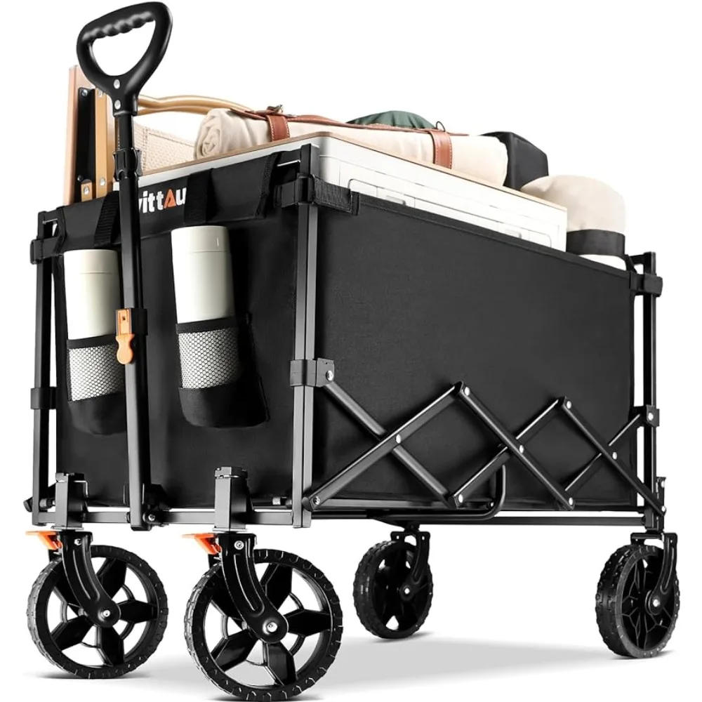 

Foldable Station Wagon Heavy Duty Foldable Portable Foldable Station Wagon, Ultra Compact Design Practical Grocery Truck