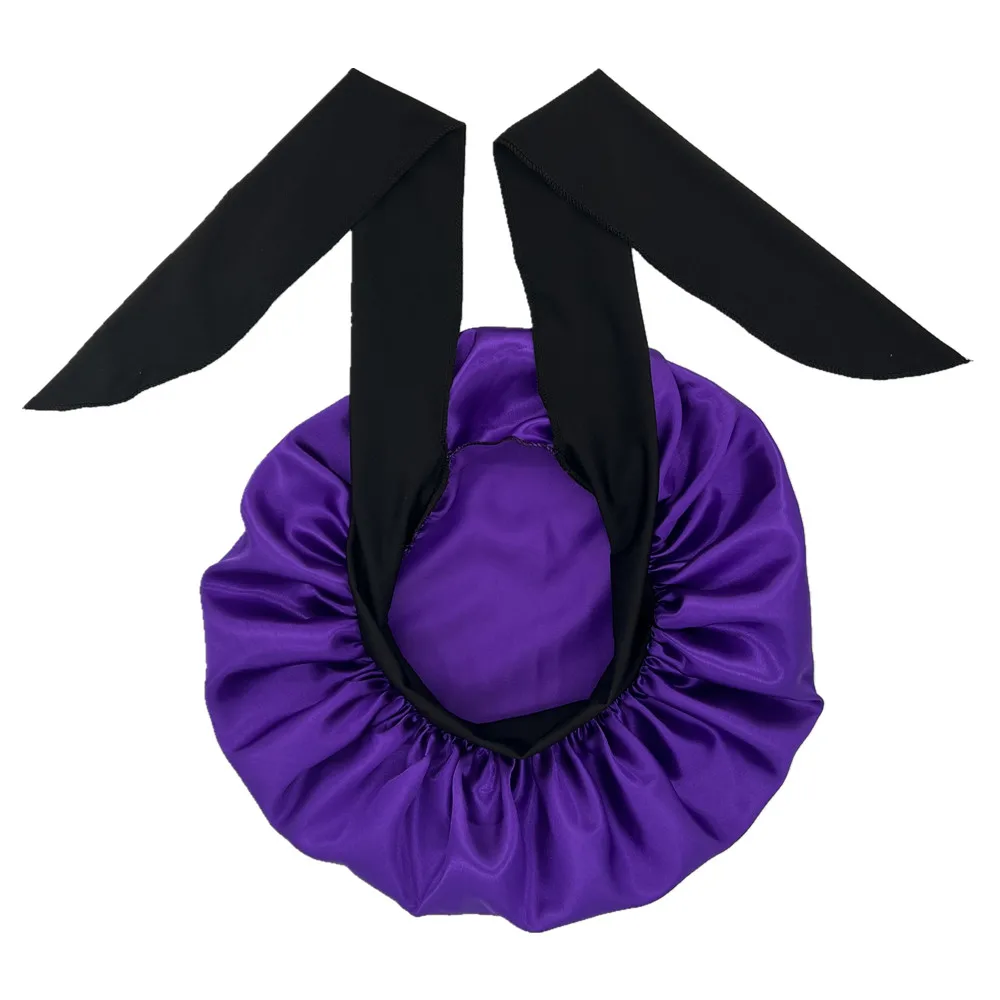 Satin Bonnet Silky Bonnet With Elastic Tie Band Adjustable Straps Hair Jumbo Size For Sleeping Satin Stretchy Tie satin bonnet hair bonnet silk bonnet satin nightcap sleeping cap
