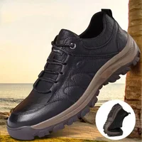Large Size Men's Casual Outdoor Climbing Shoes Anti-Slip British Style Leather Comfortable Spring Autumn Season Men's Footwear