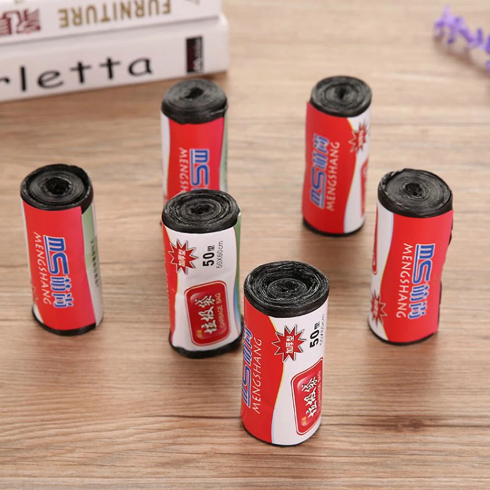 14Pcs Garbage Bag Heavy Duty Trash Bag Large Capacity Thickened Garbage Bag Leakproof Black Garbage Bags for Kitchen Bathroom