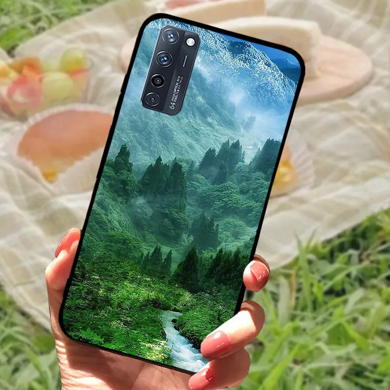 Enhanced Silicone Soft Marble Black Bumper Protective Case Cover