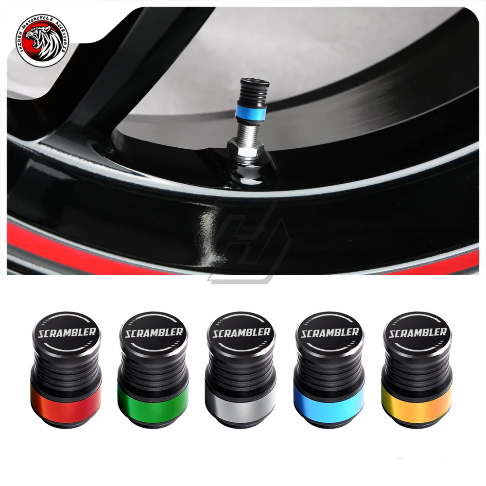 Motorcycle Accessories Wheel Tire Valve Caps Fits For Triumph Ducati Street Scrambler 1200 Motorbike