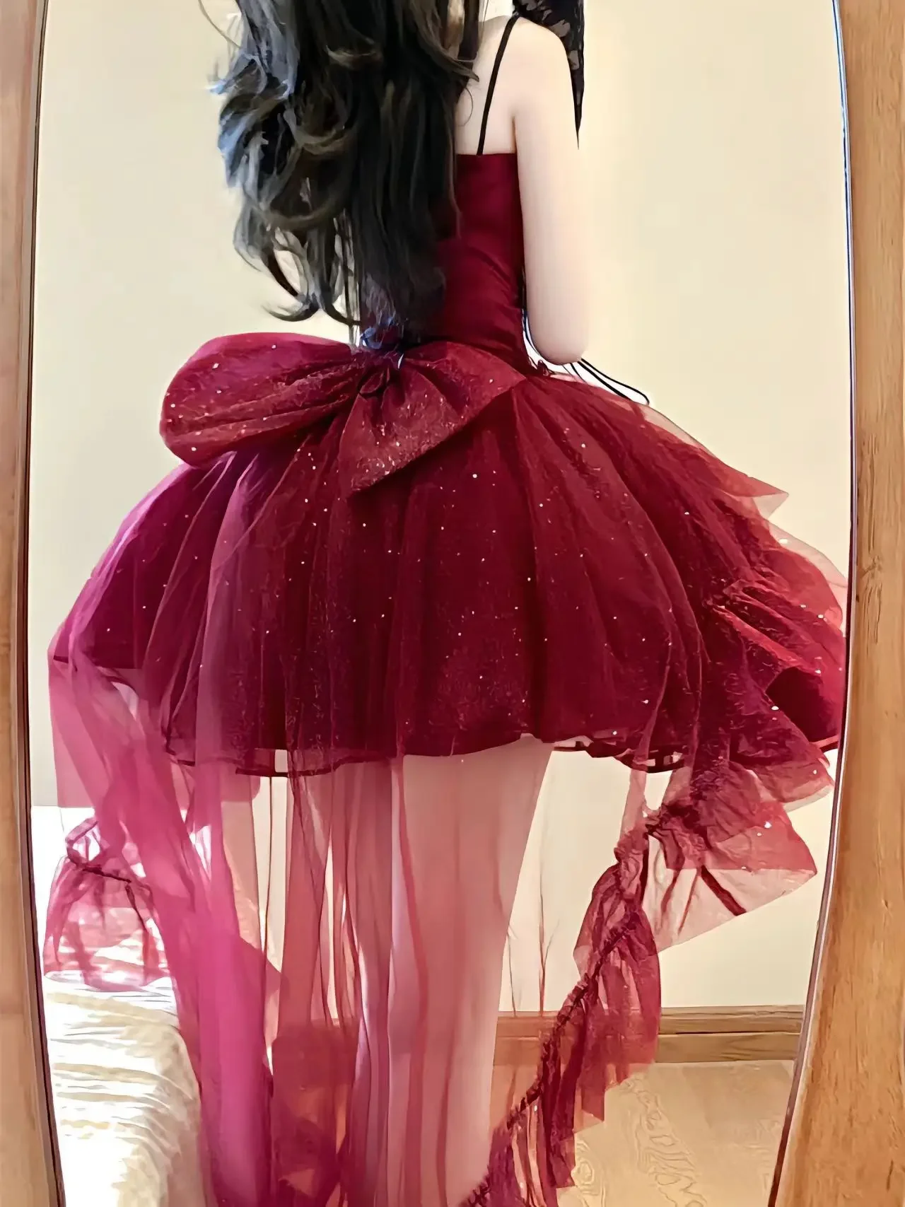 Original Elegant Sweet Princess Birthday Party Evening Dress Sleeveless  Shiny Diamond Bow Trailing Lolita Blue Puffy Dress Women - AliExpress  200000345