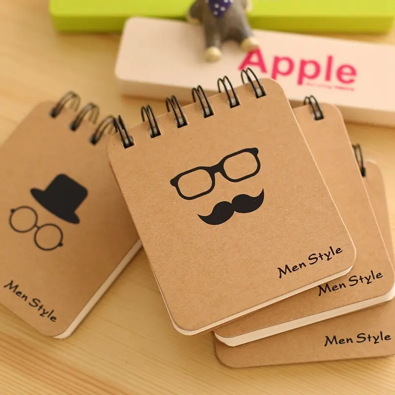 2pcs Beard Glass Notepad Creative Students Pocketbook Diary Portable Notebook Party Gifts School Christmas Gifts For Students