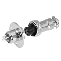 10sets GX12 Flange mounting 3-hole fixing aviation connector plug&socket 2/3/4/5/6/7/8/9/10/12/14pin circular connectors 5