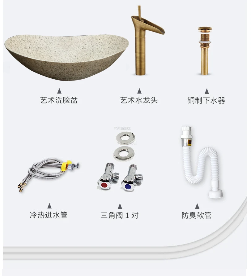 Modern Oval Bathroom Sinks Art Carved Countertop Basin Home Balcony Bathroom Washbasin Ceramic Handmade Basin Outdoor Washbasin
