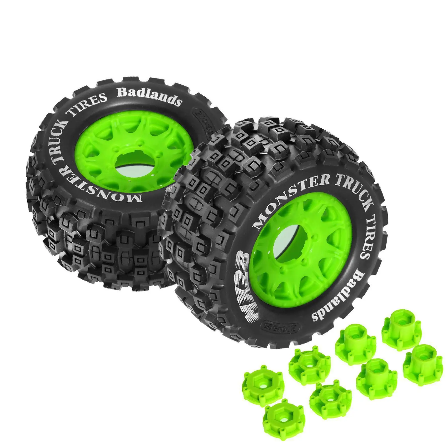 GLOBACT 2.8 RC Truck Tires With 12mm/14mm Hex Adapter RC Wheel Tires For Traxxas Stampede Rustler Arrma Big Rock Granite Vorteks 3s 1 10 Rc Truck Car 4pcs