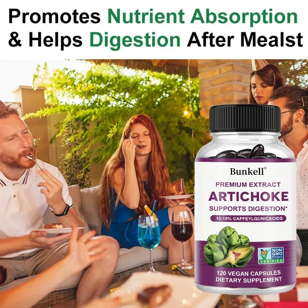 Artichoke Extract with Milk Thistle Supports Liver Health and Digestion Non-GMO All-natural liver detox supplement