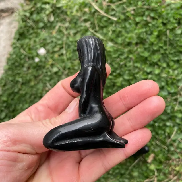 Szexi Test Istennő Természetes Kristály Női Modell Szobor Obszidián Lány Polírozott Figurák Kézműves Reiki Kő Otthoni Dísz Ajándékok - Image 5