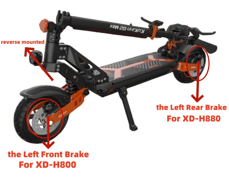 KUKIRIN E-Bike Scooter Bremse 2-PIN-Stecker für KUKIRIN G2, G2 MAX, G2 Master, G3 PRO, G4 Scooter Umbau Vorderbremse oder Hinterbremse – Detail 25