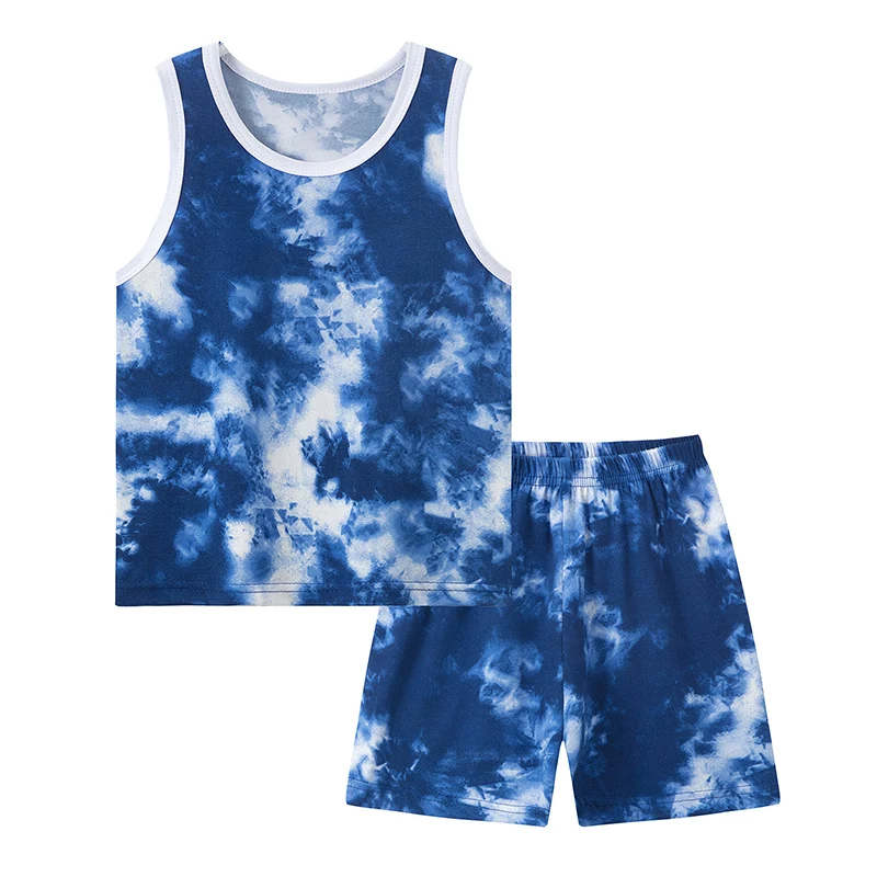 2 Pcs Summer Children's Camouflage Dinosaur Suit Boy Casual Fashion Handsome Vest Girl Comfortable Joker Shorts T-shirt Clothing children clothing