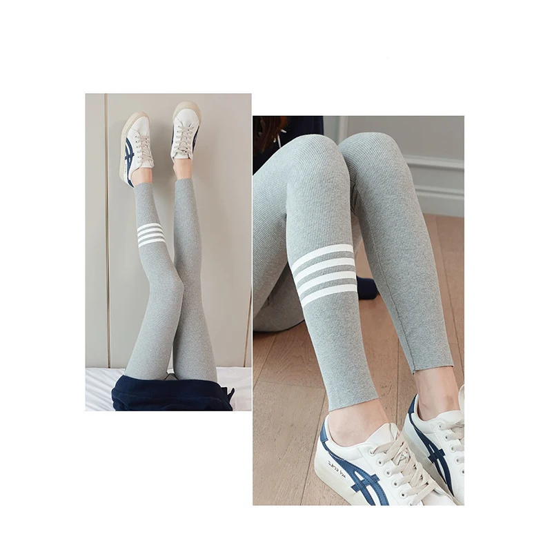 Autumn Winter Leggings for Women Simple Thermal Elastic Waist All-match Lovely Female Cozy Thicken Ankle-length Legging