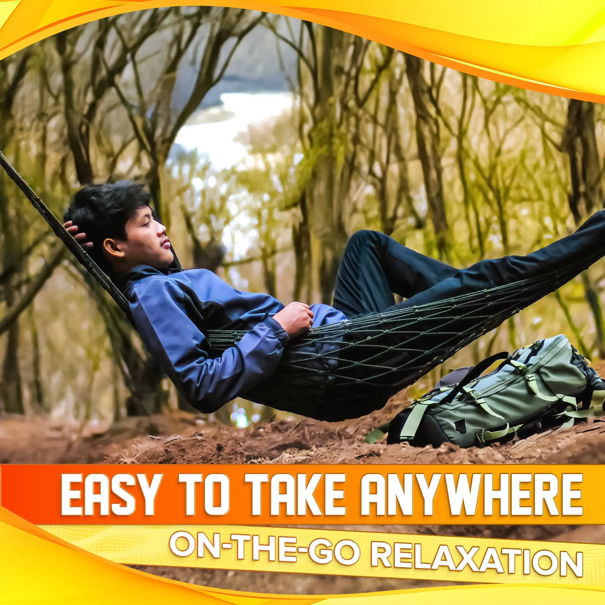Nylon Mesh Hammock Single Person Hanging Sleeping Bed Swing Outdoor Camping Essentials Hammocks For Outside 5