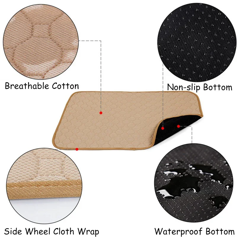 

Pet Urine Pad Waterproof car seat Dog Cat Diaper Mat Reusable Absorbent Puppy Diapers Pads For Sofa Bed Floor Cover Pet Supplies