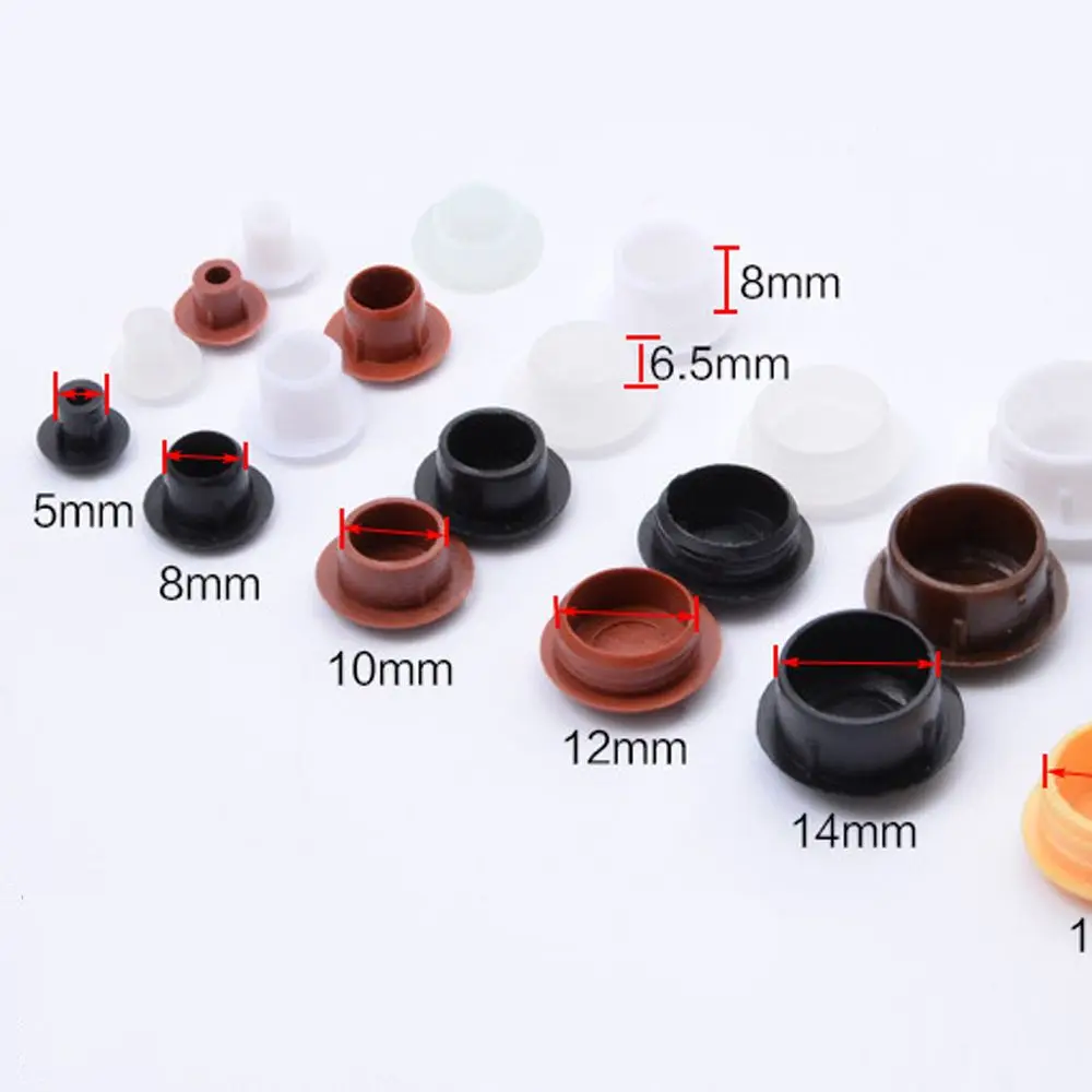 50Pcs Grommet Hole Plug hole plug Drill Hole Plug Hole Ornament Exterior Protective Cap Furniture Covers Dust Plug Stopper Screw Decor