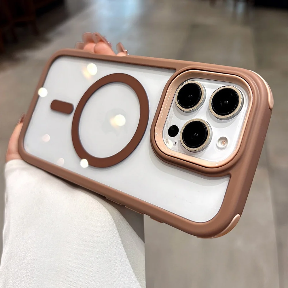 Rugged Heavy-Duty Crystal Clear Magnetic Shockproof Case