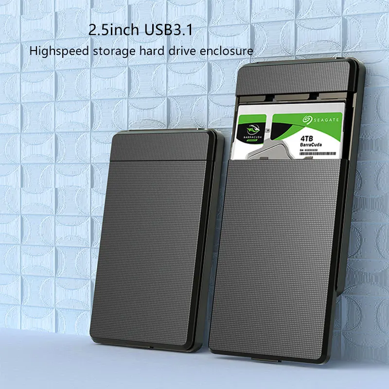 HDD Case USB2.0 3.0 Enclosure Case 2.5 Inch SATA SSD HDD Mobile Box 6Gbps External Mobile Box Hard Disk Adapter Support 6TB