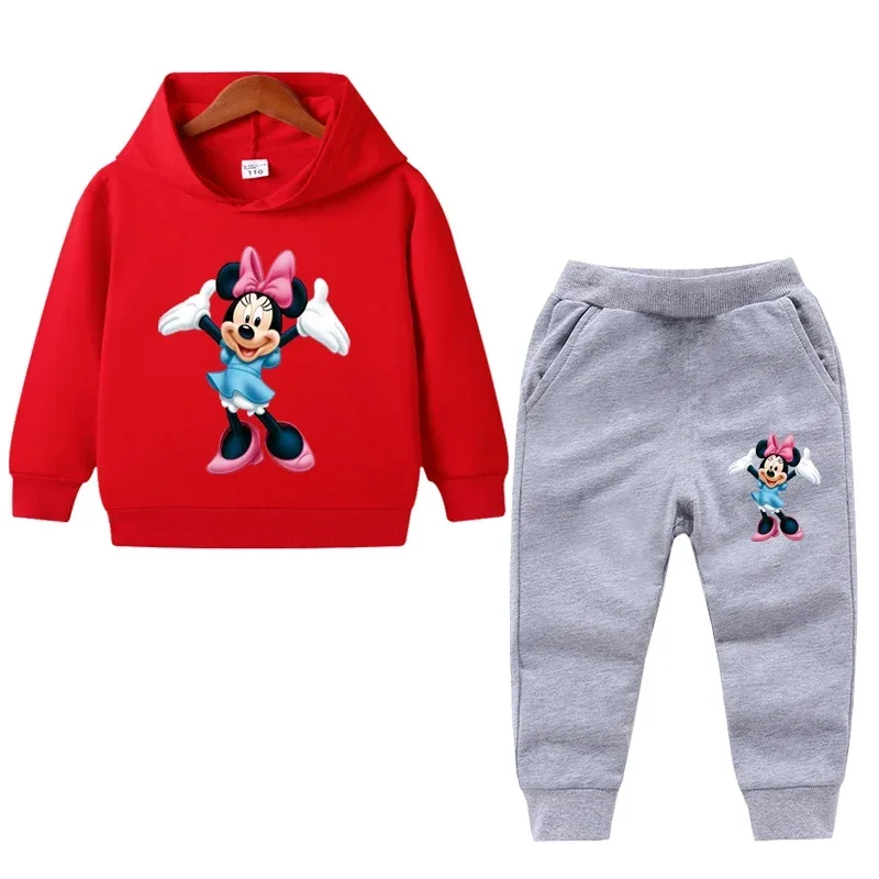 thumbnail image 1 of Traje de primavera y otoño para niñas de Disney, ropa para niñas pequeñas, sudaderas con capucha y pantalones deportivos, conjuntos de 2 piezas, chándal de moda para niños pequeños, 1 of 5